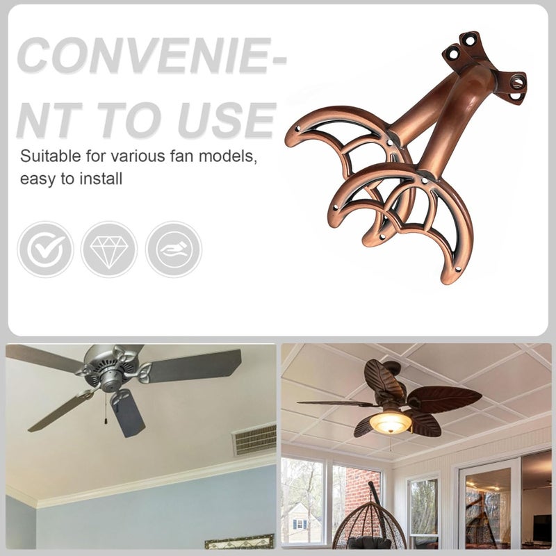 GHYTRIGEN 5 Pcs 52’’Ceiling Fan Blades Arms Replacement,Ceiling Fan Blades Arms Replacement Parts Mounting Bracket Kit for Replacing The Worn Fan Blades,Keep The Balance and Good Performance (Copper) - Image 2